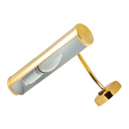 Happy Homewares Classic Traditional Adjustable Picture Wall Light with Swan Neck & Switch Button in Gold - thumbnail 3