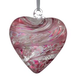 Sienna Glass 12cm Friendship Heart Pastel Pink - thumbnail 4