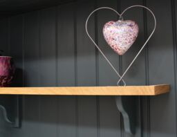 Sienna Glass 12cm Friendship Heart Pastel Pink - thumbnail 5