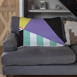 Benjamin Tate Design Retro Themed Geometrics Blanket in Natural - Size: 120 cm x 150 cm - thumbnail 2