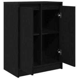 Berkfield Home Sideboard Black Oak 57x34x76 cm Engineered Wood - Size: 57 x 34 x 76 cm - thumbnail 5