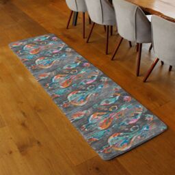 Benjamin Tate Design Trendy Tribal Pattern In Watercolour Style Runner Rug in Natural - Size: 67 cm x 230 cm - thumbnail 2