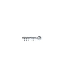 New Edge Blinds 28mm Nikola Ball End Metal Curtain Pole Set - Satin Silver - Size: 300 cm - thumbnail 1