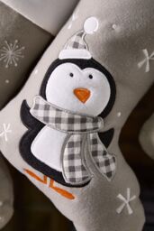 Dibor Set of 4 Grey Penguin Xmas Tree Decoration Christmas Gift Bag - Size: 4 Pack - thumbnail 3
