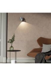 CGC Lighting 'Scarlet' Satin Nickel Adjustable Head LED Rechargeable Magnetic USB Reading Bedside Wall Light in Silver
