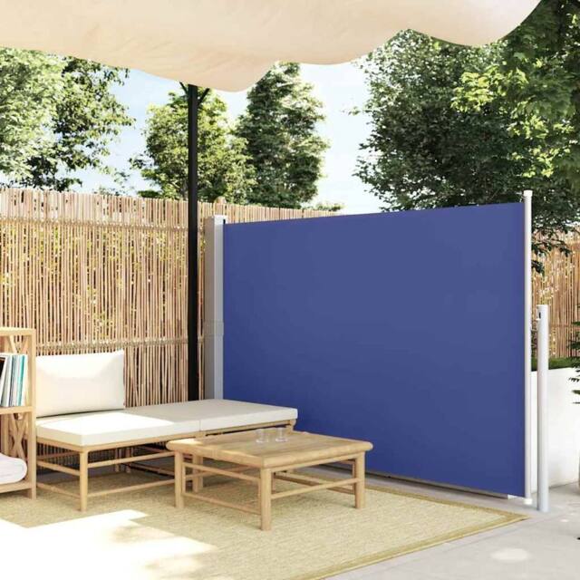 Berkfield Home Retractable Side Awning 140 x 300 cm Blue - image 1