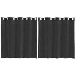 Berkfield Home Voile Curtains with Grommets 2 pcs Black 140x140 cm