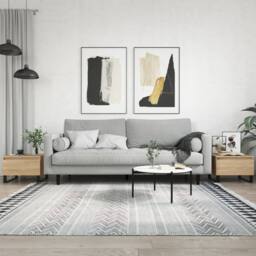 Berkfield Home Coffee Tables 2 pcs Sonoma Oak 50x46x35 cm Engineered Wood in Brown - Size: 50 x 46 x 35 cm - thumbnail 2