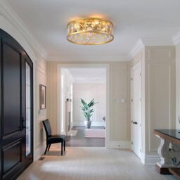 Garwarm 4 Lights Caged Ceiling Fan with Lights Gold - thumbnail 3