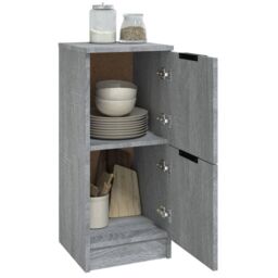 Berkfield Home Sideboards 2 pcs Grey Sonoma 30x30x70 cm Engineered Wood - Size: 30 x 30 x 70 cm - thumbnail 4