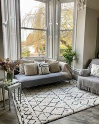 Kukoon Cream Beige Scandi Boho Plush Shagg Deep Pile Living Room Area Rug - Size: 60 cm x 240 cm - thumbnail 3
