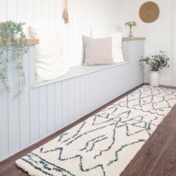 Kukoon Cream Beige Scandi Boho Plush Shagg Deep Pile Living Room Area Rug - Size: 60 cm x 240 cm - thumbnail 8