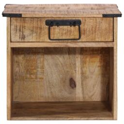 Berkfield Home Bedside Cabinet 40x30x37 cm Solid Wood Mango in Brown - Size: 40 x 30 x 37 cm - thumbnail 3