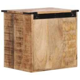 Berkfield Home Bedside Cabinet 40x30x37 cm Solid Wood Mango in Brown - Size: 40 x 30 x 37 cm - thumbnail 5