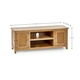 Cheshire Premium Kinloch Widescreen TV Unit in Oak in Light Oak - thumbnail 5