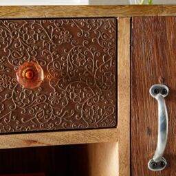 Indian Hub Sorio Sideboard Large 1 - Wood - L40 x W120 x H80 cm in Brown - thumbnail 2