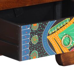 Berkfield Home TV Cabinet Multicolour 110x30x40 Solid Wood Acacia - thumbnail 9