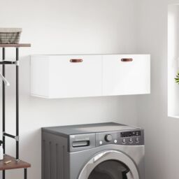 Berkfield Home Wall Cabinet White 100x36.5x35 cm Engineered Wood - thumbnail 1