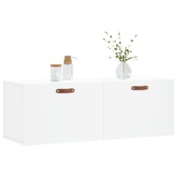 Berkfield Home Wall Cabinet White 100x36.5x35 cm Engineered Wood - thumbnail 3