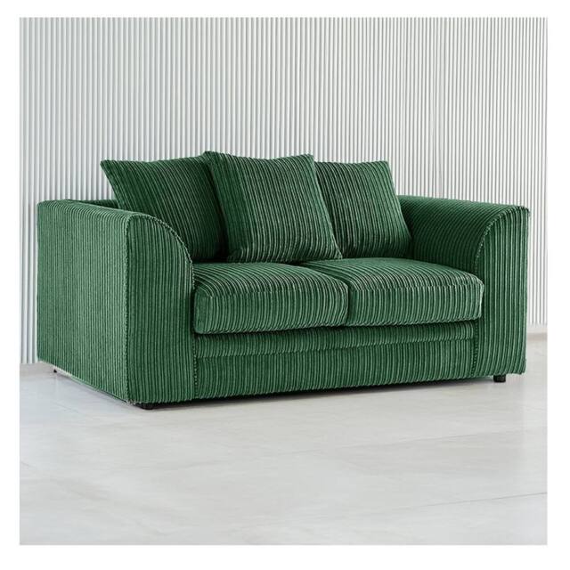 Furniture 786 Hannah Jumbo Cord 2 Seater Sofa in Green - image 1