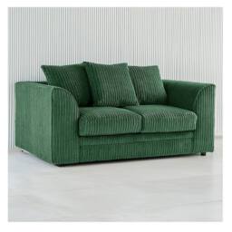 Furniture 786 Hannah Jumbo Cord 2 Seater Sofa in Green - thumbnail 1