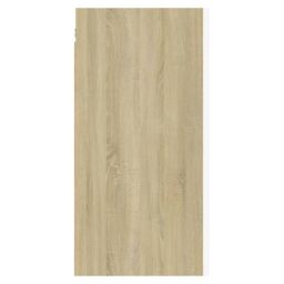 Berkfield Home TV Cabinet White & Sonoma Oak 30.5x30x60 cm Engineered Wood - thumbnail 4