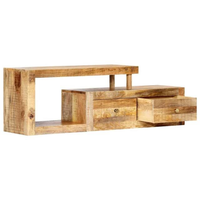 Berkfield Home TV Cabinet 120x30x40 cm Solid Mango Wood in Brown - Size: 120 x 30 x 40 cm - image 1