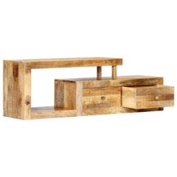 Berkfield Home TV Cabinet 120x30x40 cm Solid Mango Wood in Brown - Size: 120 x 30 x 40 cm - thumbnail 1