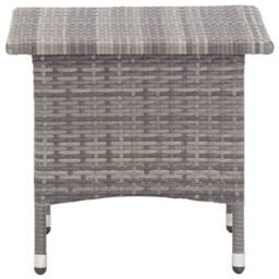 Berkfield Home Tea Table Grey 50x50x47 cm Poly Rattan - Size: 50 x 50 x 47 cm - thumbnail 2