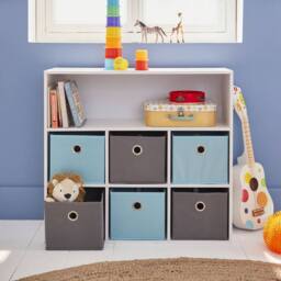 sweeek Children's storage unit with 6 baskets in Blue - thumbnail 4