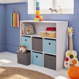 sweeek Children's storage unit with 6 baskets in Blue