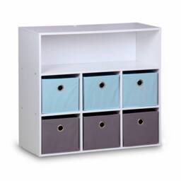 sweeek Children's storage unit with 6 baskets in Blue - thumbnail 2