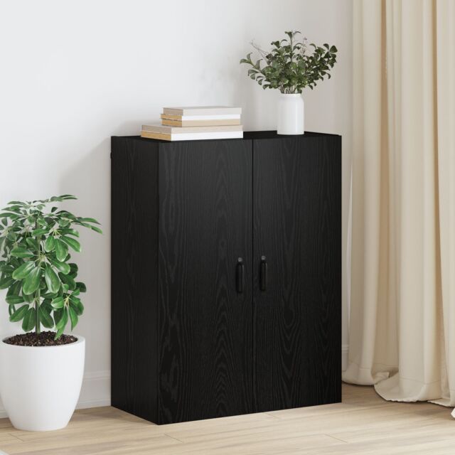 Berkfield Home Hanging cabinet Black oak 69.5 x 34 x 90 cm Engineered wood - image 1