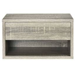 Wyld Haus Rosama Grey Wood Effect Floating Bedside Tables Set of 2 Wall Mounted - thumbnail 8