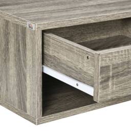 Wyld Haus Rosama Grey Wood Effect Floating Bedside Tables Set of 2 Wall Mounted - thumbnail 9