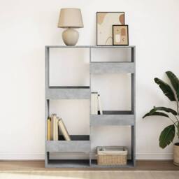 Berkfield Home Classic Bookcase Concrete Grey 100x33x135 cm Engineered Wood - Size: 100 x 33 x 135 cm - thumbnail 1