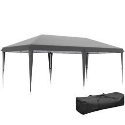 OUTSUNNY 6 x 3(m) Pop Up Gazebo Patio Party Event Heavy Duty Canopy Grey - thumbnail 2