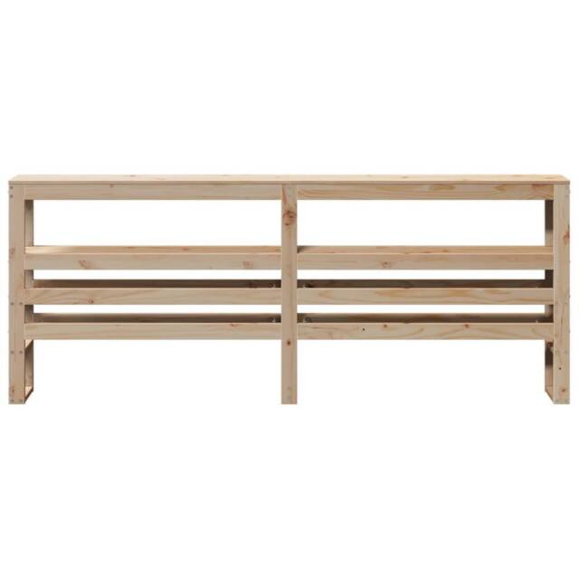 Berkfield Home Headboard with Shelves 180 cm Solid Wood Pine in Light Tan - image 1