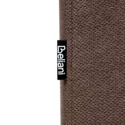 Wyld and Coco Set 2 Brown Fabric Dining Chairs Rubberwood Legs Modern High Back - thumbnail 9