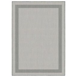 THE RUGS Reversible Outdoor Rugs in Bordered Design Duo Weave Collection in Charcoal - Size: 200 cm x 290 cm - thumbnail 6