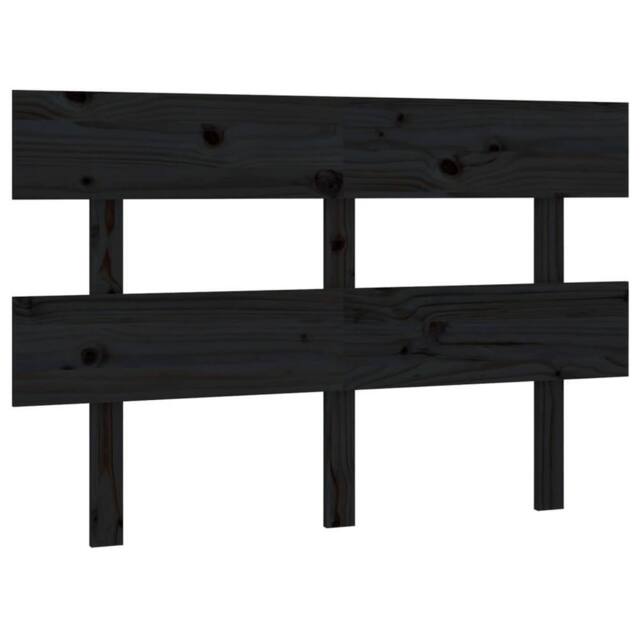 Berkfield Home Bed Headboard Black 144x3x81 cm Solid Wood Pine - Size: 144 x 3 x 81 cm - image 1
