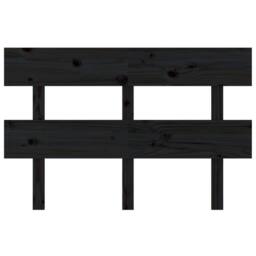 Berkfield Home Bed Headboard Black 144x3x81 cm Solid Wood Pine - Size: 144 x 3 x 81 cm - thumbnail 3