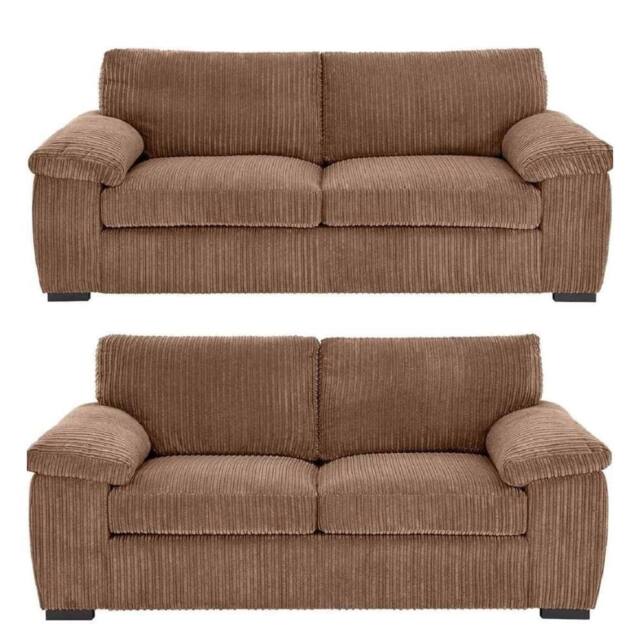 Bliss Furniture Jumbo Cord Amalfi 3+2 Seater Sofa Set in Beige - Size: 5 Pack - image 1