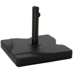 OUTSUNNY 20KG Square Patio Umbrella Base, Fits dia 32mm, 38mm, 48mm Pole in Black - thumbnail 2