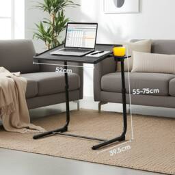 Harbour Housewares Height Adjustable Folding Laptop Tables - Black - Pack of 2 - thumbnail 5
