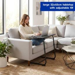 Harbour Housewares Height Adjustable Folding Laptop Tables - Black - Pack of 2 - thumbnail 2