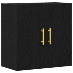 Berkfield Home Wall Cabinet Black Oak 60x31x70 cm Engineered Wood - Size: 60 x 31 x 70 cm - thumbnail 2