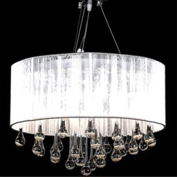 Berkfield Home Chandelier with 85 Crystals White - thumbnail 2