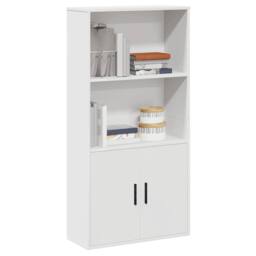 Berkfield Home Bookcase White 60x24x120 cm Engineered Wood - Size: 60 x 24 x 120 cm - thumbnail 2