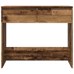 Berkfield Home Console Table Old Wood 89x41x76.5 cm Engineered Wood in Brown - thumbnail 4